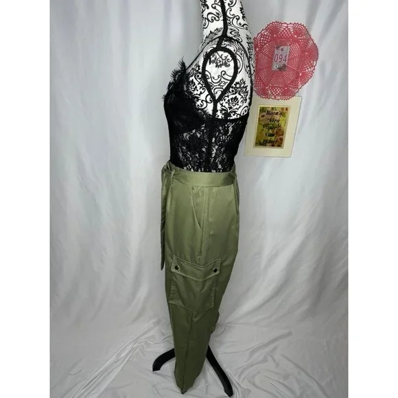 NWT Fashion Nova Lace and Cargo Jumpsuit Large - Picture 3 of 9